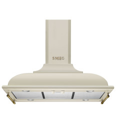 Campana decorativa Smeg KCI19POE de 90 cm con extracción de 820 m³/h y clase energética A