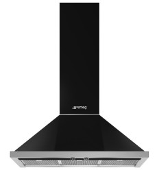 Campana extractora Smeg KPF9BL de 90 cm en negro con 815 m³/h y clase energética A+
