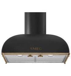 Campana extractora Smeg KS59AOE2 de 90 cm en color antracita con 820 m3/h clase A