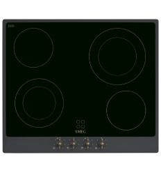 Vitrocerámica Smeg P864AO 4 zonas 60 cm antracita
