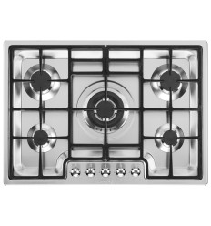 Encimera de gas Smeg PGF75-4 70 cm inox sin mandos 5 fuegos