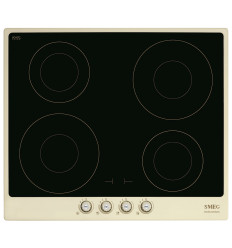 Placa de inducción Smeg SI764POM 60 cm 4 zonas crema