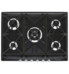 Encimera de gas Smeg SR975NGH 5 fuegos 70 cm color negro sin mandos