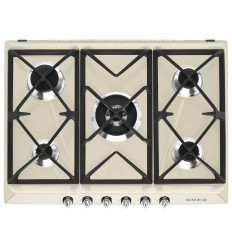Encimera de gas Smeg SR975PGH 5 fuegos 70 cm color crema sin mandos