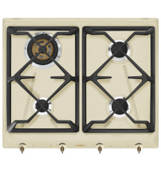 Encimera Smeg SRV864POGH 4F 60 cm crema