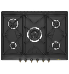 Encimera de gas Smeg SRV876AOGH 5 fuegos 70 cm color antracita sin mandos