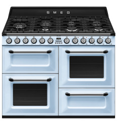 Cocina de gas Smeg TR4110AZ 110x60 cm en color azul con 7 fuegos