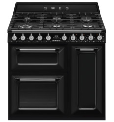 Cocina de gas Smeg TR93BL 90 cm 6 fuegos negro