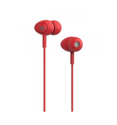 Auriculares de botón Sunstech Pops con micrófono en color rojo