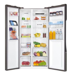 Frigorífico americano Haier HSR3918EWPG No Frost 178x91 cm clase E acabado inox